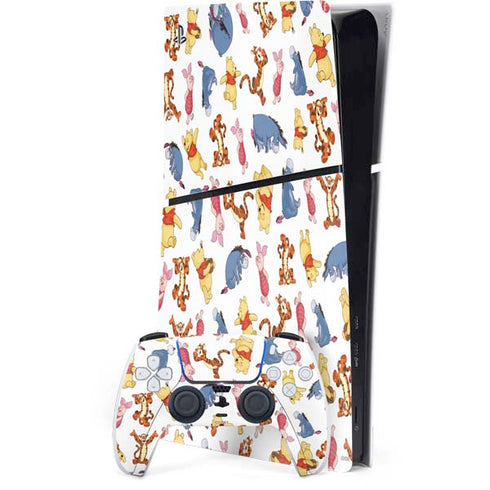 Disney Winnie the Pooh Character Pattern PS5 Slim Digital Edition Console Skin