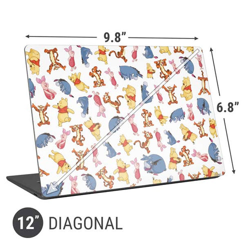 Disney Winnie the Pooh Character Pattern Universal Laptop 12in (9.8 x 6.8in) Skin
