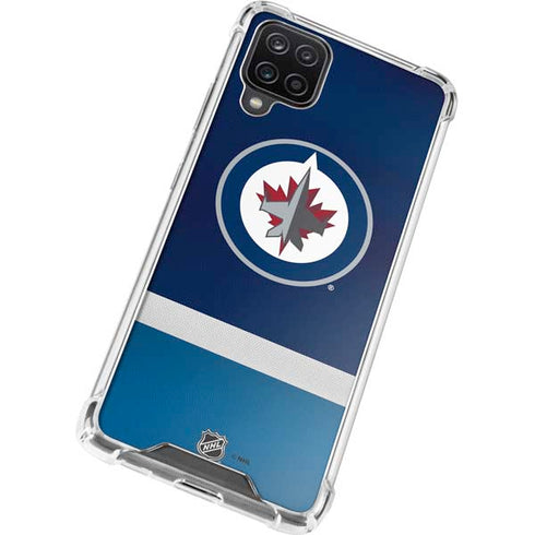NHL Winnipeg Jets Alternate Jersey Galaxy A12 Clear Case