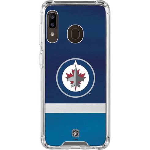 NHL Winnipeg Jets Alternate Jersey Galaxy A30 Clear Case
