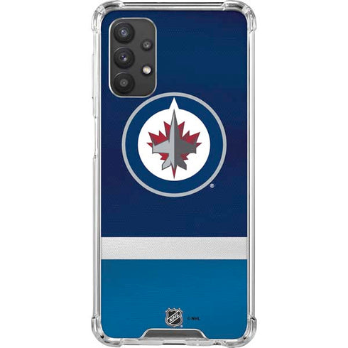 NHL Winnipeg Jets Alternate Jersey Galaxy A32 5G Clear Case