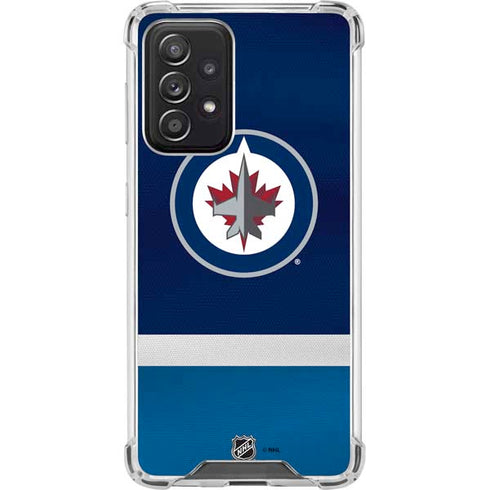 NHL Winnipeg Jets Alternate Jersey Galaxy A52 5G Clear Case