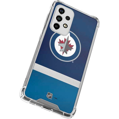 NHL Winnipeg Jets Alternate Jersey Galaxy A53 5G Clear Case