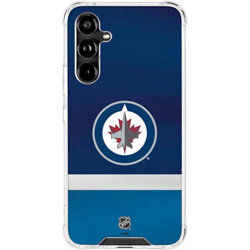 NHL Winnipeg Jets Alternate Jersey Galaxy A54 5G Clear Case