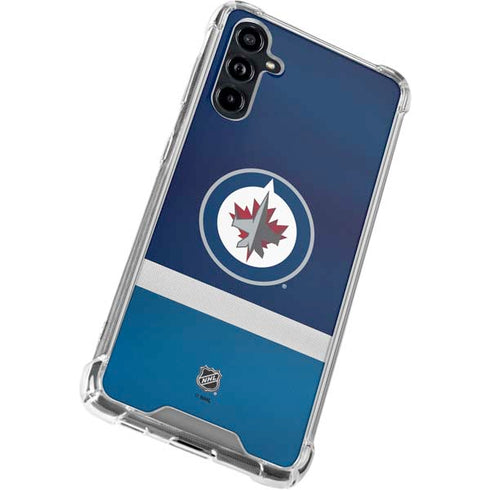 NHL Winnipeg Jets Alternate Jersey Galaxy A54 5G Clear Case