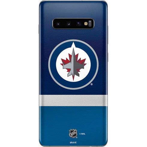 NHL Winnipeg Jets Alternate Jersey Galaxy S10 Plus Skin