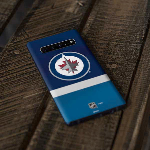 NHL Winnipeg Jets Alternate Jersey Galaxy S10 Plus Skin