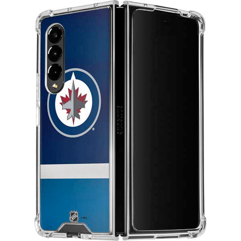 NHL Winnipeg Jets Alternate Jersey Galaxy Z Fold4 5G Clear Case