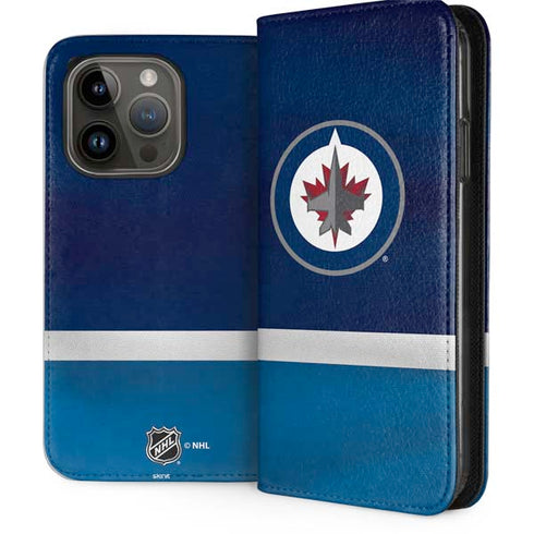 NHL Winnipeg Jets Alternate Jersey iPhone 15 Pro Folio Case