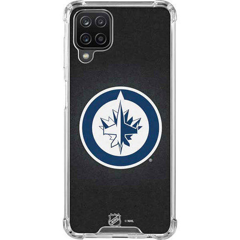 NHL Winnipeg Jets Black Background Galaxy A12 Clear Case