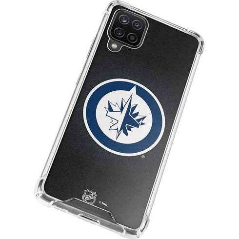 NHL Winnipeg Jets Black Background Galaxy A12 Clear Case