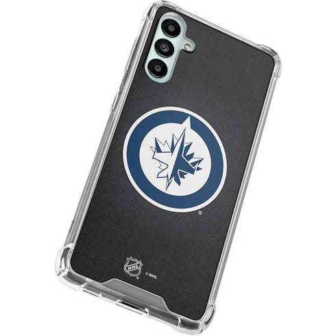 NHL Winnipeg Jets Black Background Galaxy A14 5G Clear Case