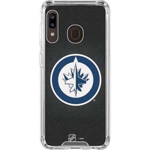 NHL Winnipeg Jets Black Background Galaxy A30 Clear Case