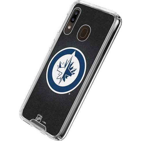 NHL Winnipeg Jets Black Background Galaxy A30 Clear Case