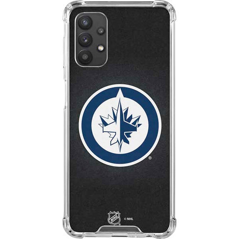 NHL Winnipeg Jets Black Background Galaxy A32 5G Clear Case