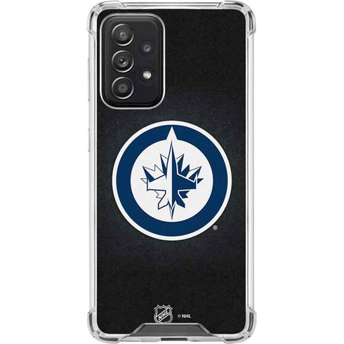 NHL Winnipeg Jets Black Background Galaxy A52 5G Clear Case