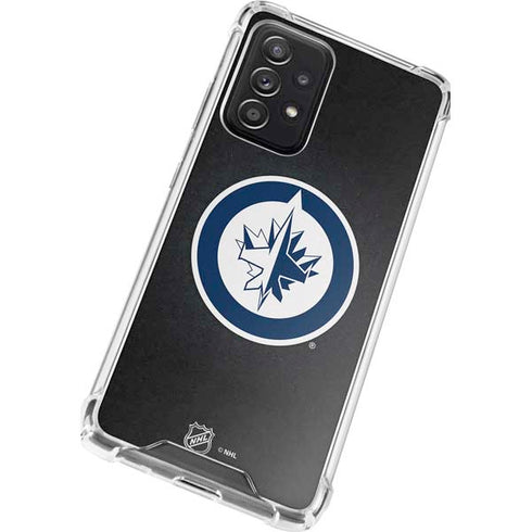 NHL Winnipeg Jets Black Background Galaxy A52 5G Clear Case