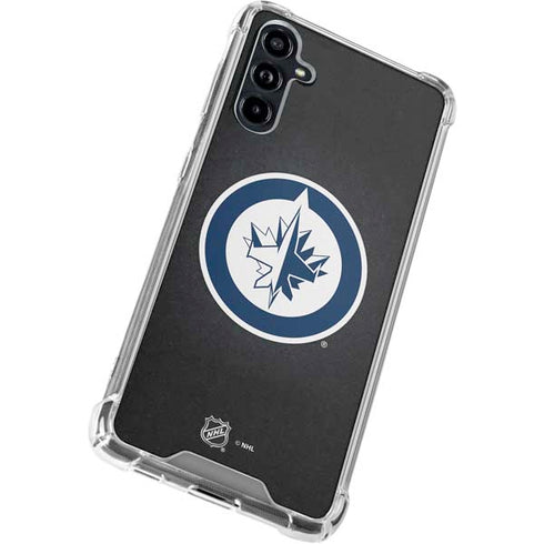 NHL Winnipeg Jets Black Background Galaxy A54 5G Clear Case