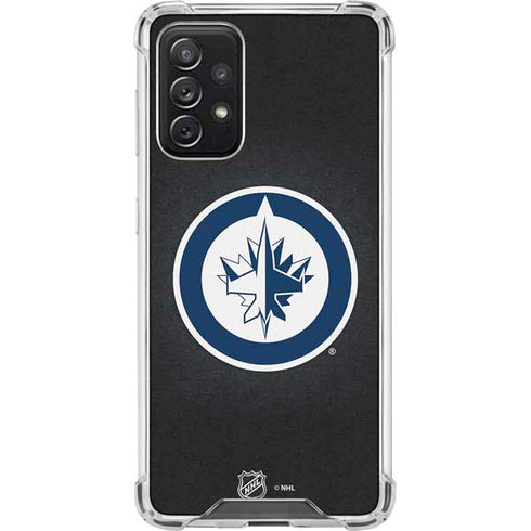 NHL Winnipeg Jets Black Background Galaxy A72 5G Clear Case