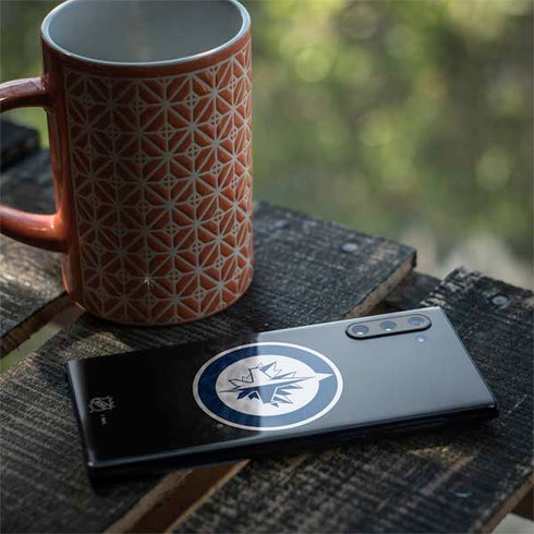 NHL Winnipeg Jets Black Background Galaxy Note 10 Skin