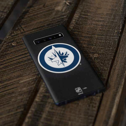 NHL Winnipeg Jets Black Background Galaxy S10 Plus Skin