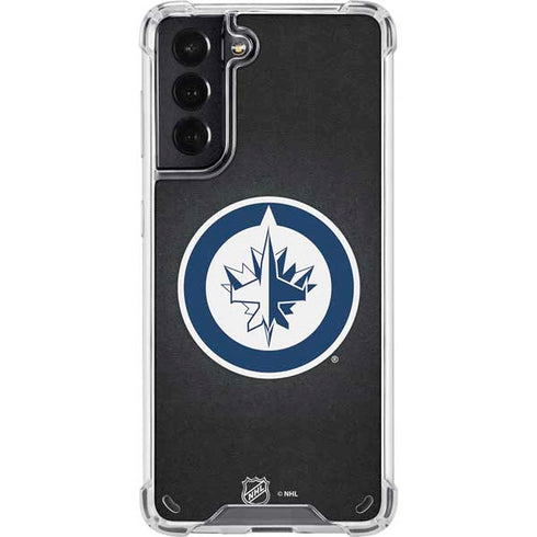 NHL Winnipeg Jets Black Background Galaxy S21 5G Clear Case
