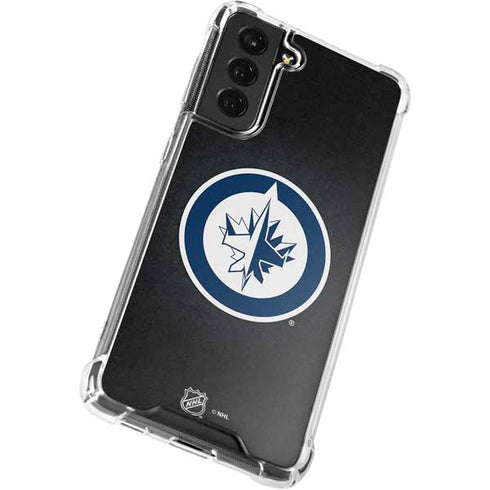 NHL Winnipeg Jets Black Background Galaxy S21 FE Clear Case