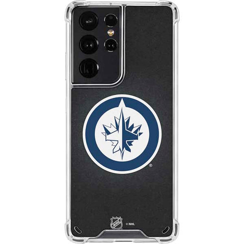 NHL Winnipeg Jets Black Background Galaxy S21 Ultra 5G Clear Case