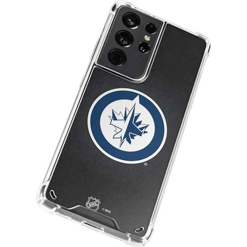NHL Winnipeg Jets Black Background Galaxy S21 Ultra 5G Clear Case