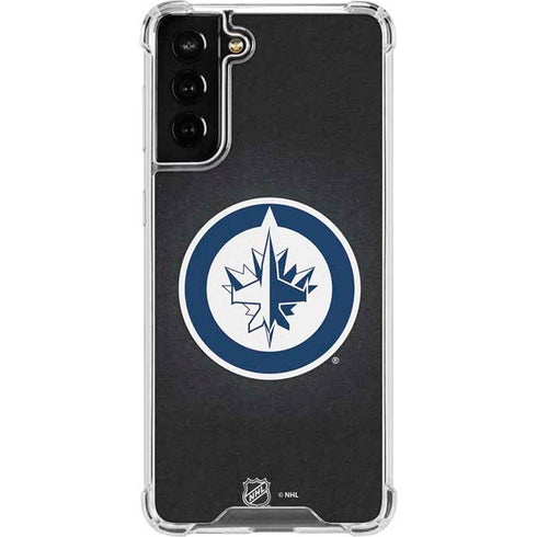 NHL Winnipeg Jets Black Background Galaxy S22 Plus Clear Case