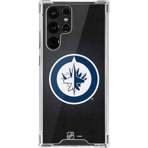 NHL Winnipeg Jets Black Background Galaxy S22 Ultra Clear Case