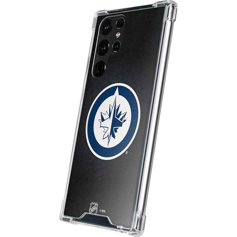 NHL Winnipeg Jets Black Background Galaxy S22 Ultra Clear Case