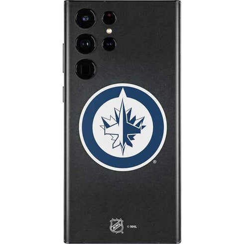 NHL Winnipeg Jets Black Background Galaxy S22 Ultra Skin