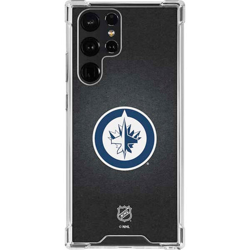 NHL Winnipeg Jets Black Background Galaxy S23 Ultra Clear Case