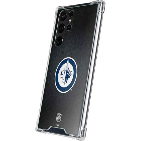 NHL Winnipeg Jets Black Background Galaxy S23 Ultra Clear Case