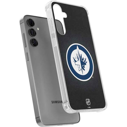 NHL Winnipeg Jets Black Background Galaxy S24 Plus Clear Case