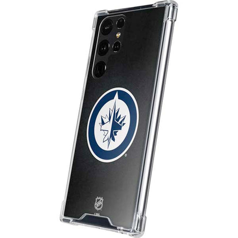 NHL Winnipeg Jets Black Background Galaxy S24 Ultra Clear Case