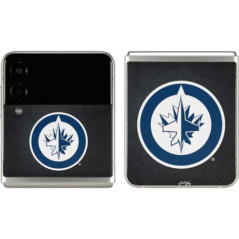 NHL Winnipeg Jets Black Background Galaxy Z Flip3 5G Skin