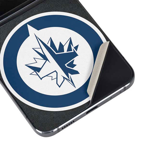 NHL Winnipeg Jets Black Background Galaxy Z Flip5 5G Skin