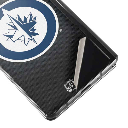 NHL Winnipeg Jets Black Background Galaxy Z Fold2 5G Skin