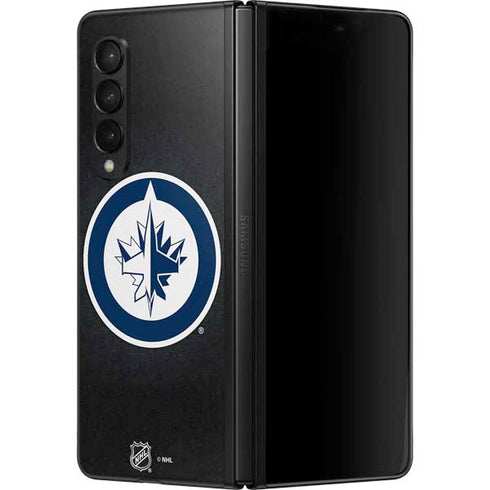 NHL Winnipeg Jets Black Background Galaxy Z Fold3 5G Skin