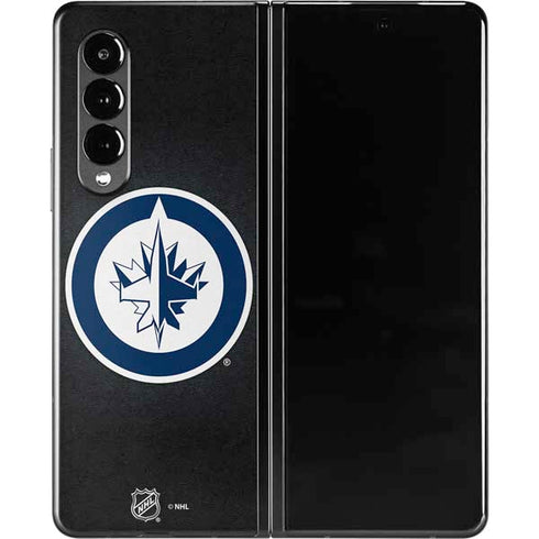 NHL Winnipeg Jets Black Background Galaxy Z Fold3 5G Skin