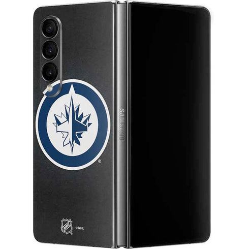 NHL Winnipeg Jets Black Background Galaxy Z Fold4 5G Skin