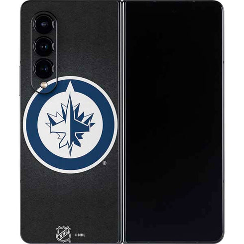 NHL Winnipeg Jets Black Background Galaxy Z Fold4 5G Skin