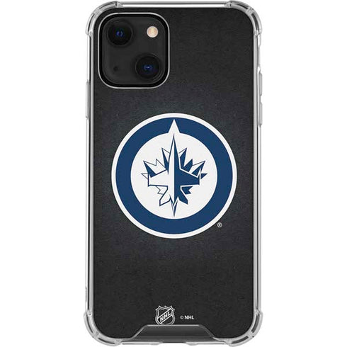 NHL Winnipeg Jets Black Background iPhone 14 Plus Clear Case