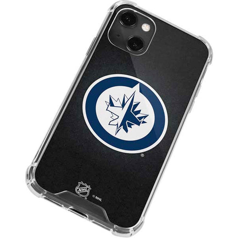 NHL Winnipeg Jets Black Background iPhone 14 Plus Clear Case