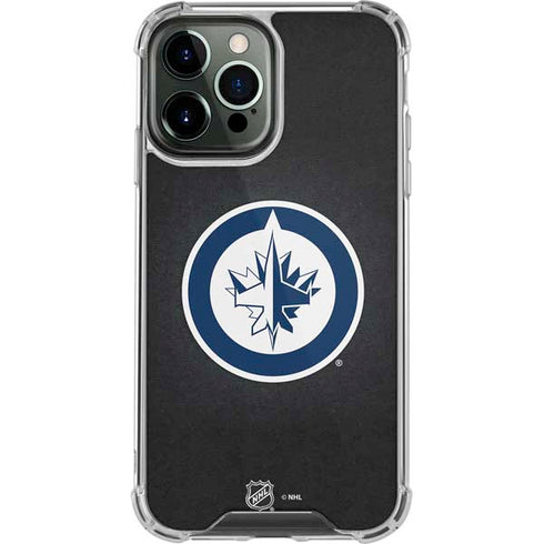 NHL Winnipeg Jets Black Background iPhone 14 Pro Max Clear Case