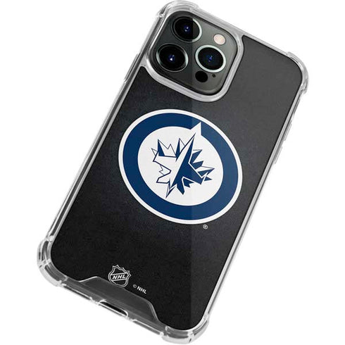 NHL Winnipeg Jets Black Background iPhone 15 Pro Max Clear Case