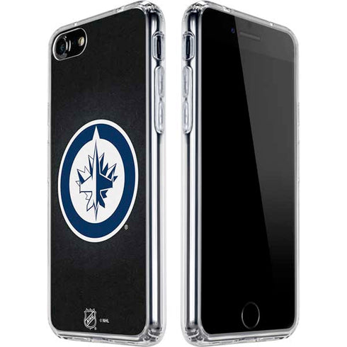 NHL Winnipeg Jets Black Background iPhone SE (2nd & 3rd Gen) Clear Case