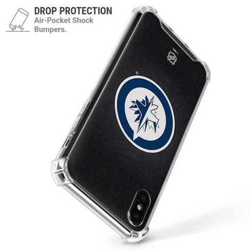 NHL Winnipeg Jets Black Background iPhone XS Max Clear Case